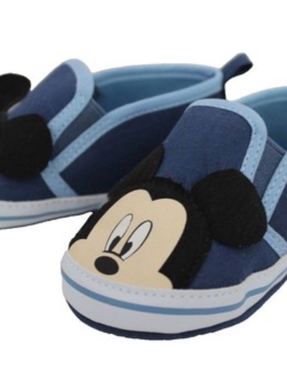Disney Baby Mickey Mouse Ear Slip-On Shoes Navy Blue Infant/Toddler Various Size - Picture 4 of 10